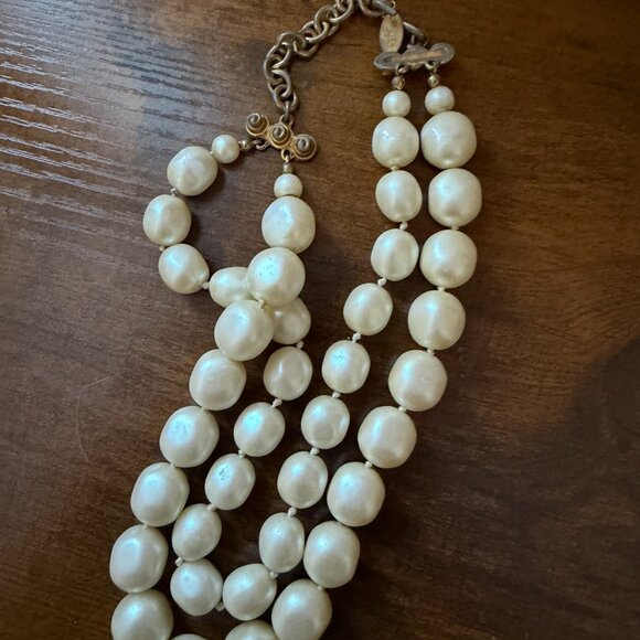 Set of 5 Faux Pearl and Beaded Necklace, one bracelet - Picture 10 of 16